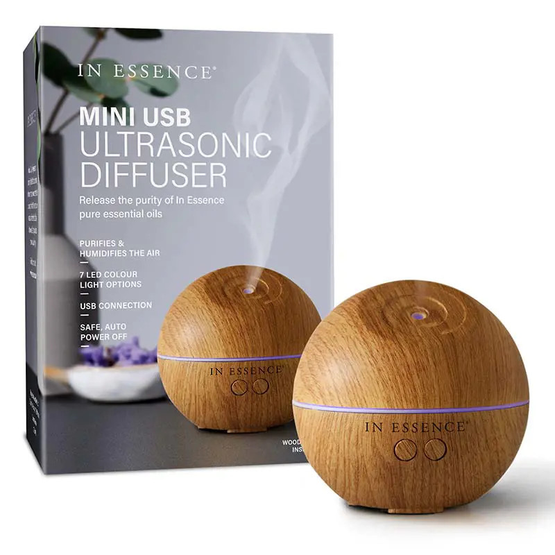 In Essence Mini Ultrasonic Diffuser - Woodgrain