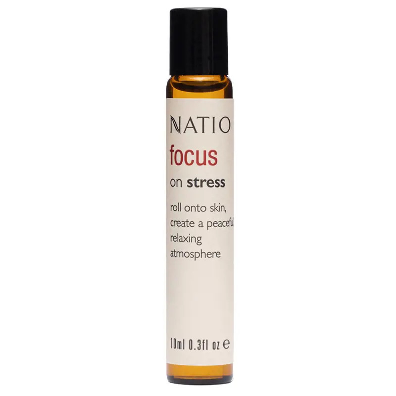 Natio Focus On Stress Pure Essential Oil Blend Roll On 10ml